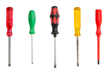 collection of different screw drivers - obrazy, fototapety, plakaty