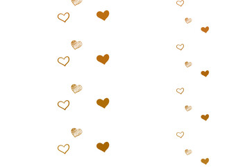 Light Orange vector template with doodle hearts.