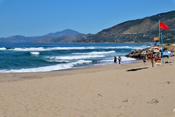 Palinuro - Panorama dalla spiaggia libera del Sunset Club Beach