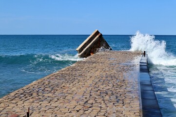 Palinuro - Pontile del Molo dei Francesi danneggiato da una mareggiata