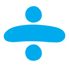 Divide Symbol Icon Illustration
