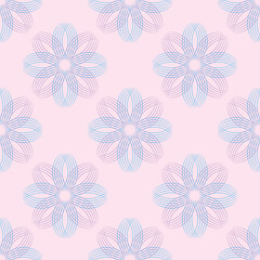 Seamless fabric of floral Line Pattern Vector, like ornament vector. Suit for package design, wallpaper, fashion print.	