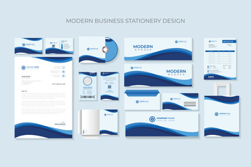 Premium Modern corporate Stationary design Vector file.