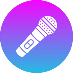 Microphone Gradient Circle Glyph Inverted Icon