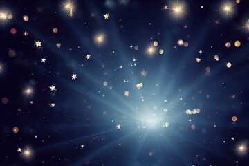 Fototapeta premium illustration of bokeh background with twinkling stars