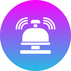 Reception Bell Gradient Circle Glyph Inverted Icon