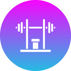 Gym Gradient Circle Glyph Inverted Icon