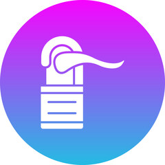 Door Hanger Gradient Circle Glyph Inverted Icon