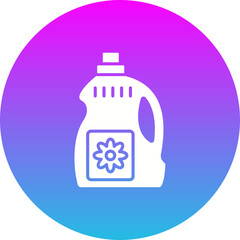 Detergent Gradient Circle Glyph Inverted Icon