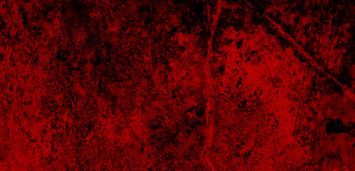 Beautiful And Attractive Abstract Dark Red Plastered Concrete Wall Background.