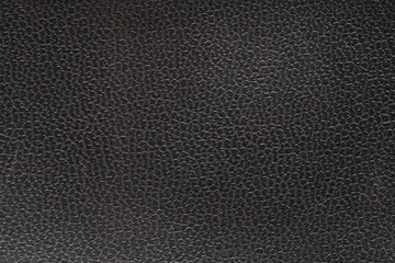 Closeup detail of black leather texture background.