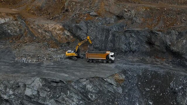 a truck working  in black dast wild wild