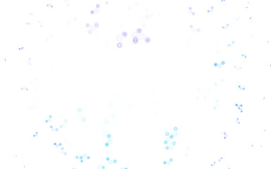 Light Pink, Blue vector texture with disks.