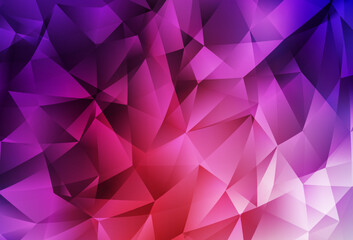 Obraz premium Light Pink, Red vector gradient triangles template.