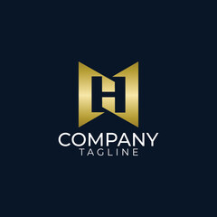 h creative logo design and premium vector templates