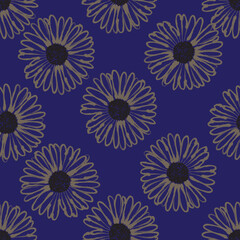 Seamless fabric of  floral Line Pattern Vector, like ornament vector. Suit for package design, wallpaper, fashion print.
