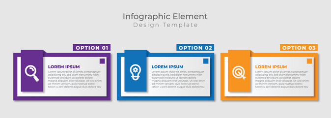 Three Choice Plan Slide Infogrpahic Design Template