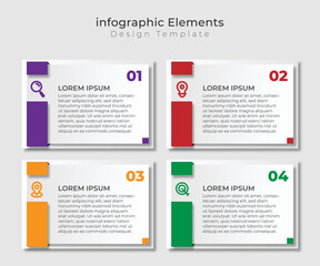 colorful infographic template. process chart,business infographic with 4 steps
