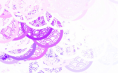 Light Purple vector Beautiful colored illustration with blurred circles in nature style.