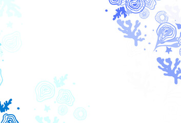 Fototapeta na wymiar Light BLUE vector background with abstract shapes.