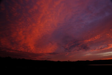 コムケ湖夕焼け雲2
