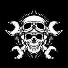 skull rider vector image 