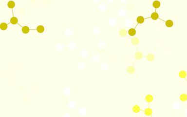 Light Green, Yellow vector backdrop with artificial intelligence data.