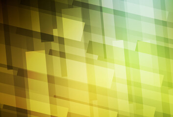 Dark Green, Yellow vector backdrop with rhombus.