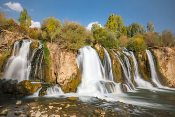 Muradiye waterfall, a natural wonder near Van lake, Turkey