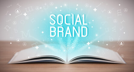 open book, social networking concept