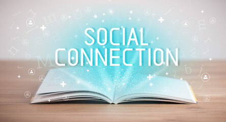 open book, social networking concept