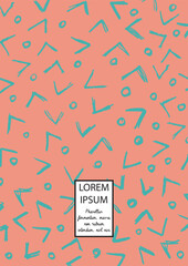 Vector Abstract Hand Drawn Scribble Cover. Minimal Artistic Sketch Poster.