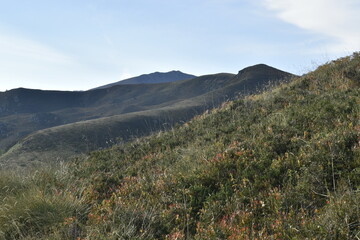 paysage de montagne au Col de port en Ariège le premier jour d'automne