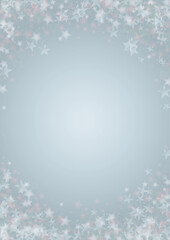 Vector Magical Glowing Background with Silver and Purple Falling Stars on Grey. Sparkle Star Sky Cover and Card Design. Glittery Confetti Frame. Christmas and New Year Poster. Baby Fairy Print.