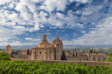 Fototapeta na wymiar Royal Abbey of Santa Maria de Poblet, cistercian monastery, Catalonia, Spain