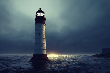 Naklejka premium Lighthouse Against Sky