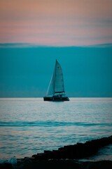 sailboat at sunset
