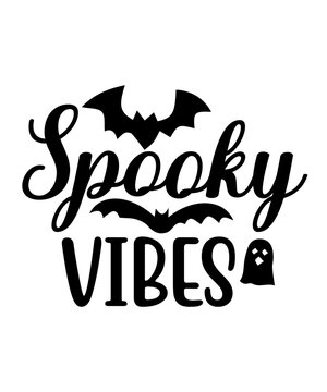 Spooky Vibes Svg T-shirt Design 