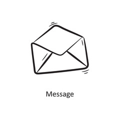 Message Outline Icon Design illustration. Project Management Symbol on White background EPS 10 File