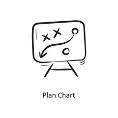 Plan Chart Outline Icon Design illustration. Project Management Symbol on White background EPS 10 File