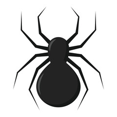 Vector graphic of spider. Black spider icon illustration with flat design style. Suitable for content design assets