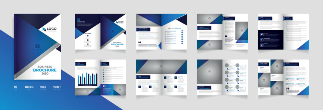 16pages creative company profile brochure pages design template