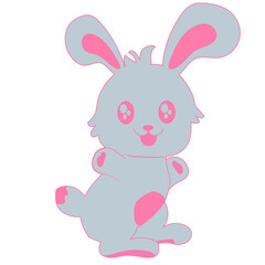 Obraz na płótnie Canvas Kawaii-style rabbit