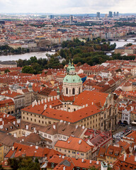 Fototapeta na wymiar Panoramic view of Prague, Bohemia region, Czech Republic
