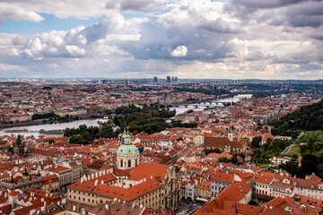 Fototapeta na wymiar Panoramic view of Prague, Bohemia region, Czech Republic