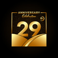 29th anniversary, Anniversary Celebration template design. Logo vector illustration