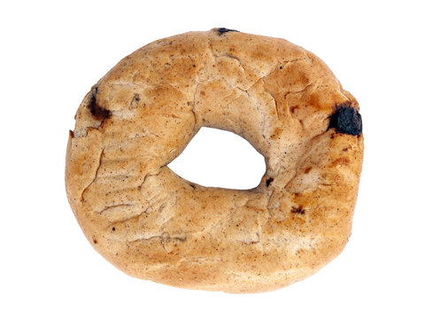 Raisin fruit bagel bread roll, png stock photo file cut out and isolated on a transparent background