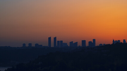 Fototapeta premium sunset over the city