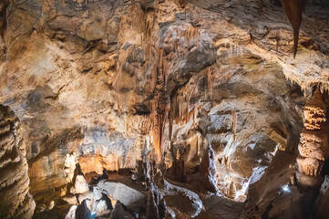 Fototapeta na wymiar Grotte di Toirano meaning Toirano Caves are a karst cave system in Toirano, Italy