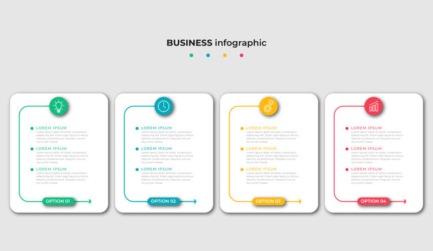 Steps Timeline Infographics Template Design